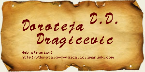 Doroteja Dragičević vizit kartica